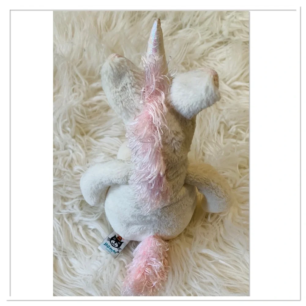 Jellycat London Bashful Unicorn Retired Plush Stuffed Animal Toy Pink White